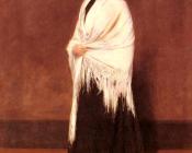 Portrait Of Mrs C SHAWL - 威廉·梅里特·查斯